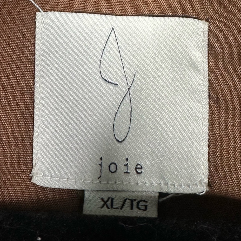 Joie Camel Colored Button Up Shacket, Size Xl - image 3